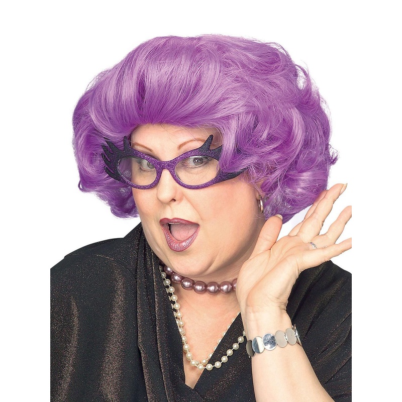 The Dame Purple Wig for Adults