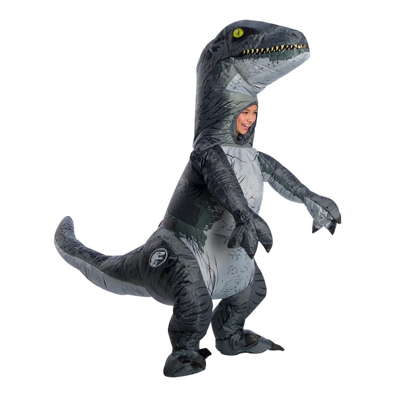 Velociraptor 'Blue' Inflatable Costume for Kids - Jurassic World Standard (5-7 Yrs)