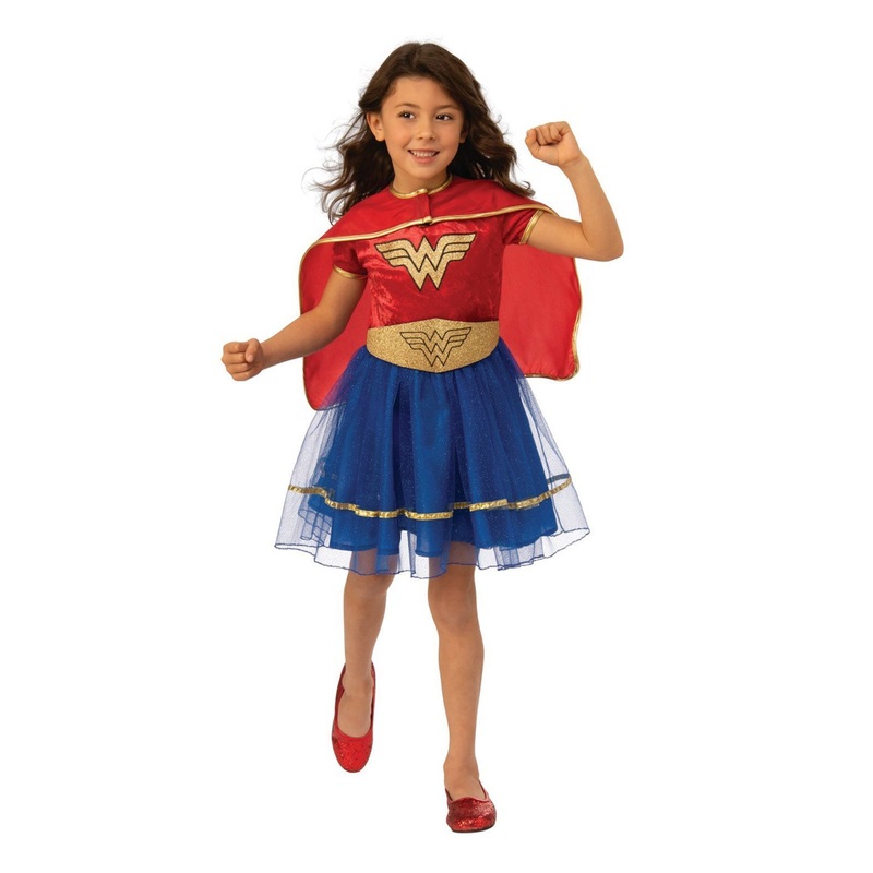 Wonder Woman Deluxe Tutu Costume for Kids - DC Comics Small (3-4 Yrs)