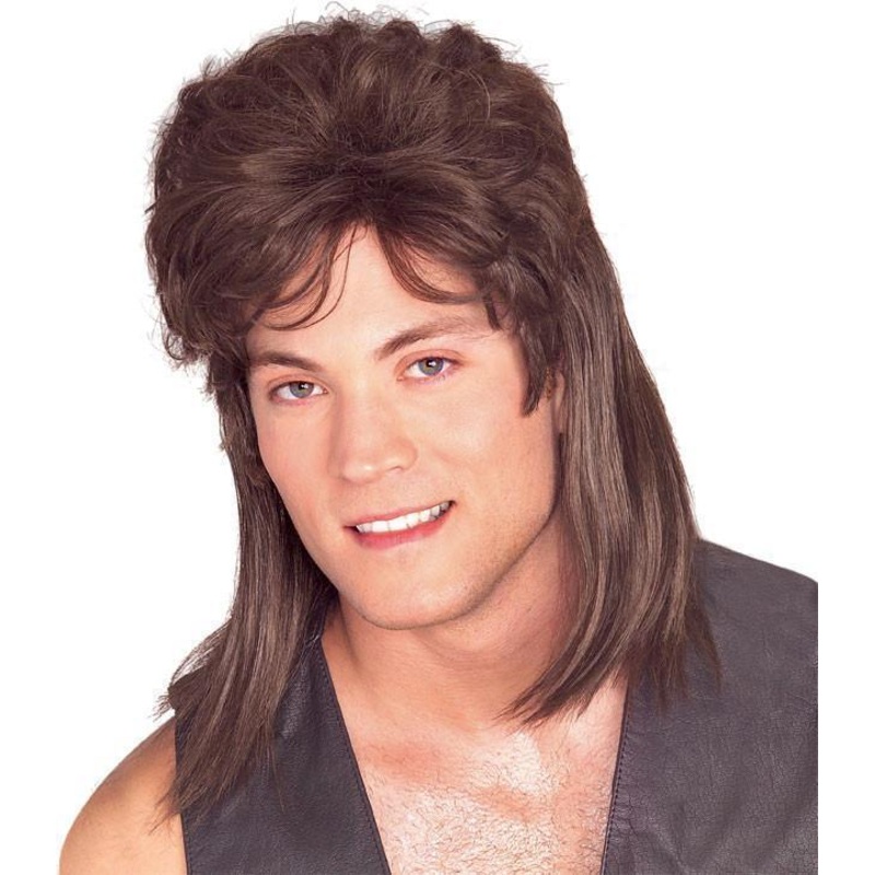 Mullet Brown Wig for Adults