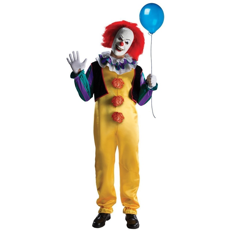 Pennywise Deluxe Costume for Adults - IT Movie 1990 Extra Small