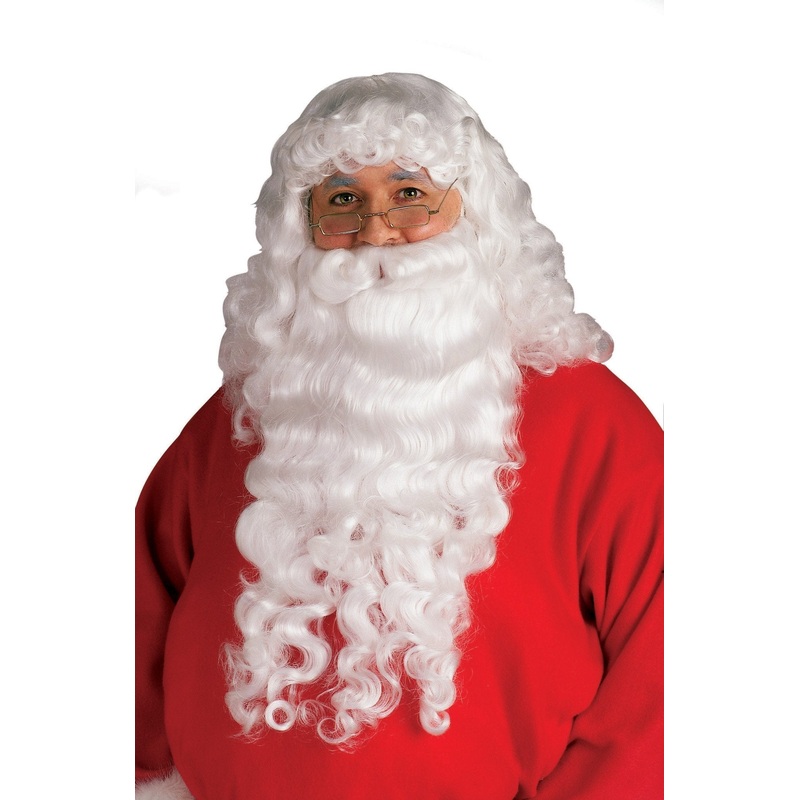 Santa Plush Beard and Wig Set for Adults