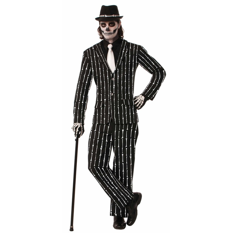 Skeleton Bone Pin-Stripe Suit for Adults Standard