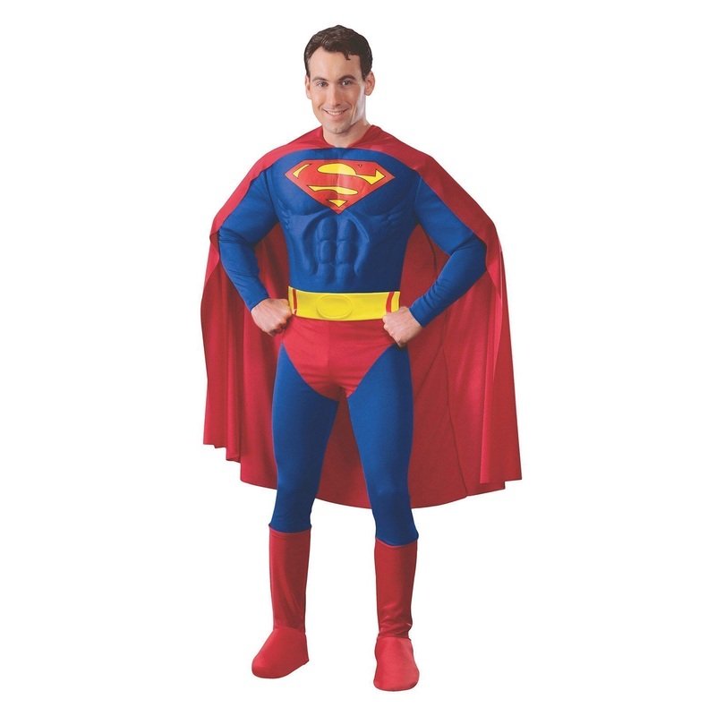 Superman Moulded Muscle Chest Costume for Adults - DC Comics Small