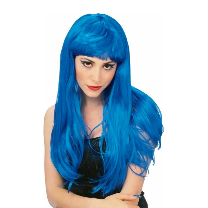 Blue Glamour Wig for Adults