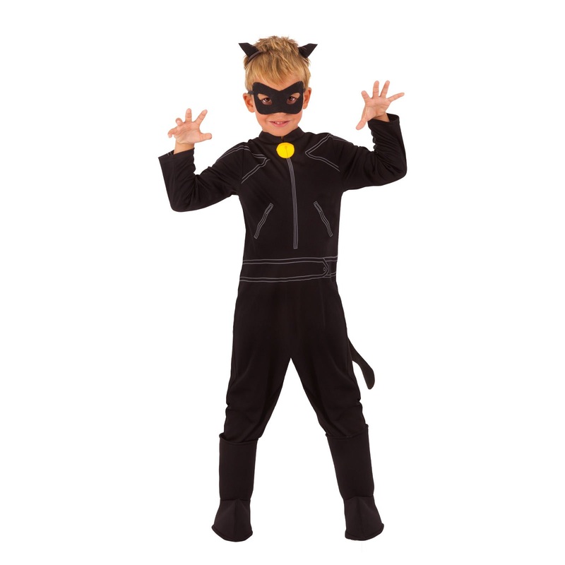 Cat Noir Miraculous Ladybug Costume for Kids - MLB Small (3-5 Yrs)