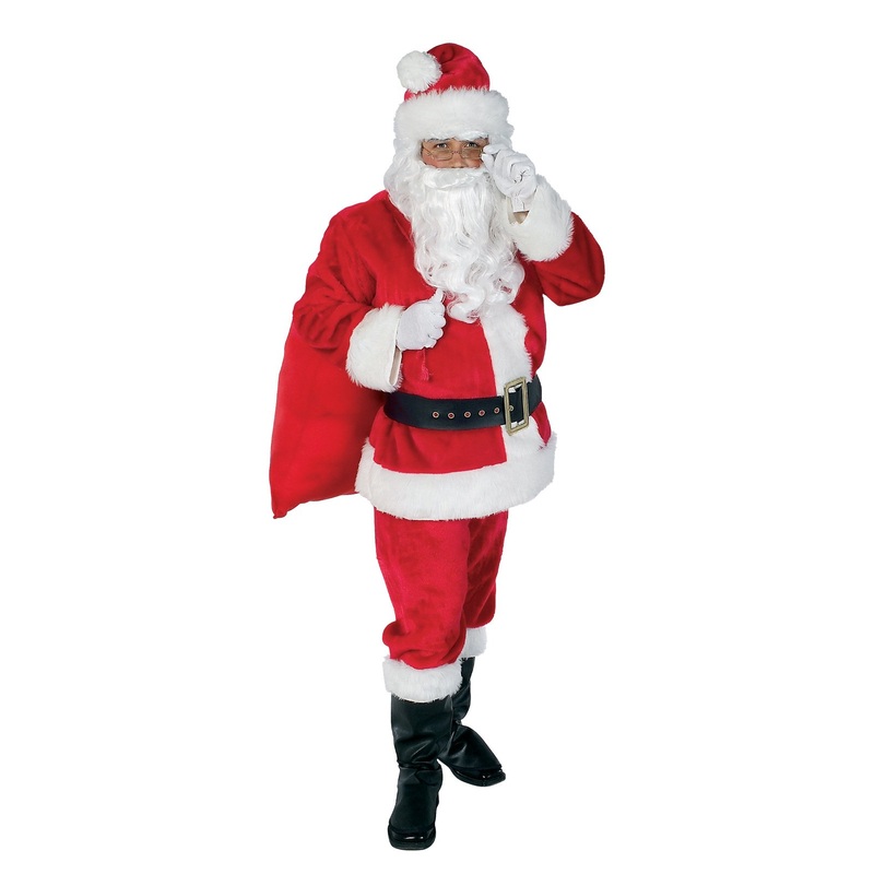Santa Suit 12 Piece Costume Set for Adults Standard