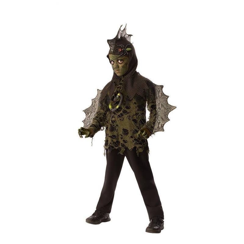 Swamp Boy Lizard Costume for Kids Medium (5-7 Yrs)