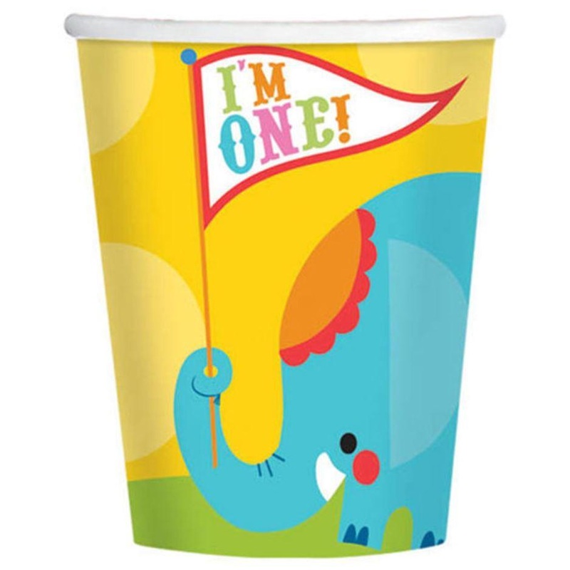 1st Birthday Cups 8pk