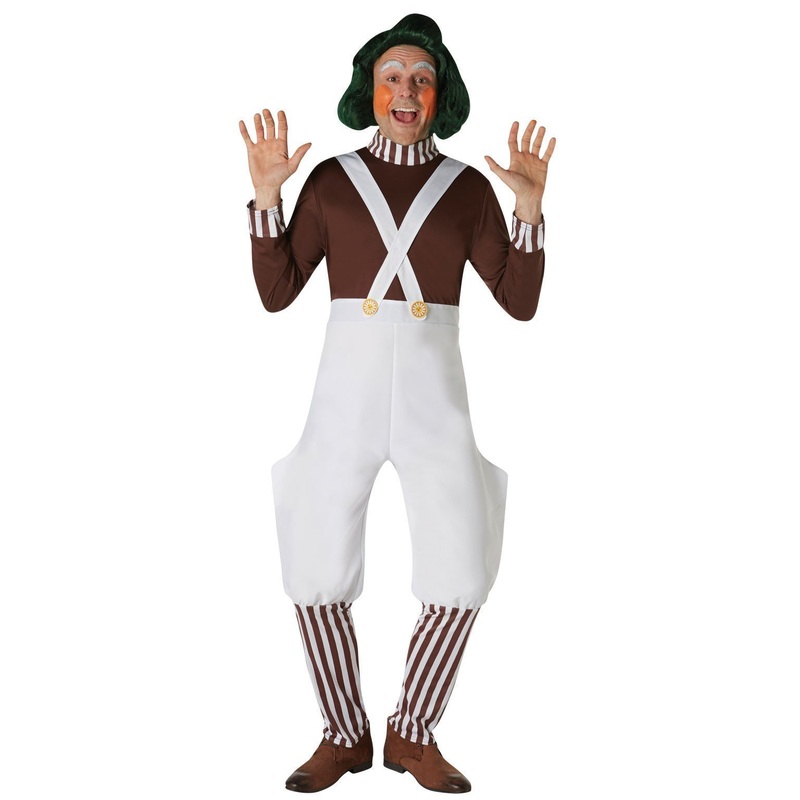 Oompa Loompa Deluxe Costume for Adults - Charlie and the Chocolate Factory Small
