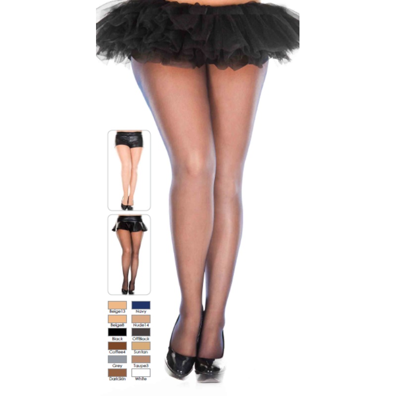 Pantyhose Spandex Sheer Nude Plus Size Stockings for Adults PLUS