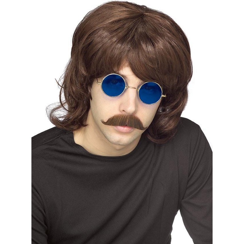 Shag 70s Brown Wig for Adults