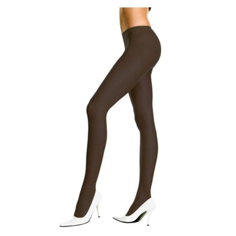 Black Lycra Control Top Pantyhose for Adults