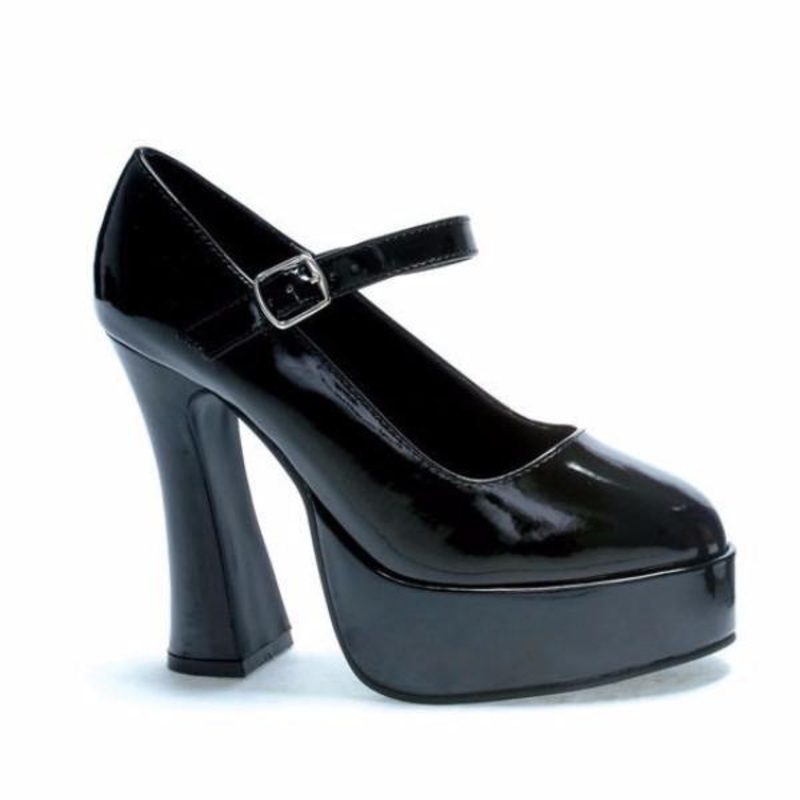 Black Patent Mary Jane Shoe for Adults 6 US