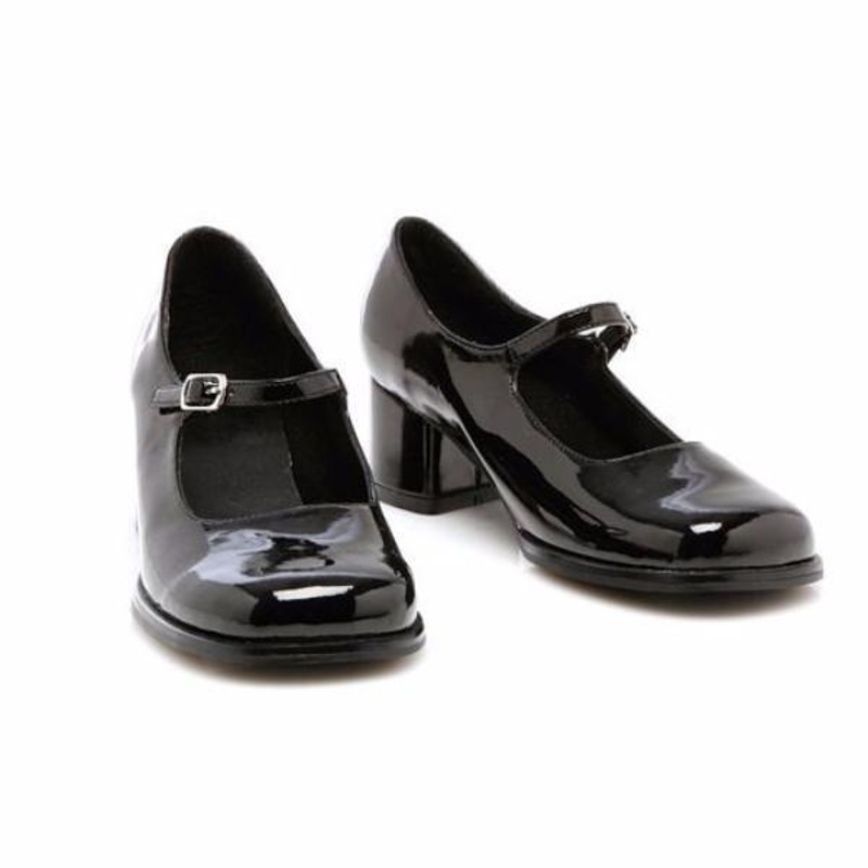 Black Patent Maryjane Heel Shoe for Kids Medium (US Kids 13-1)