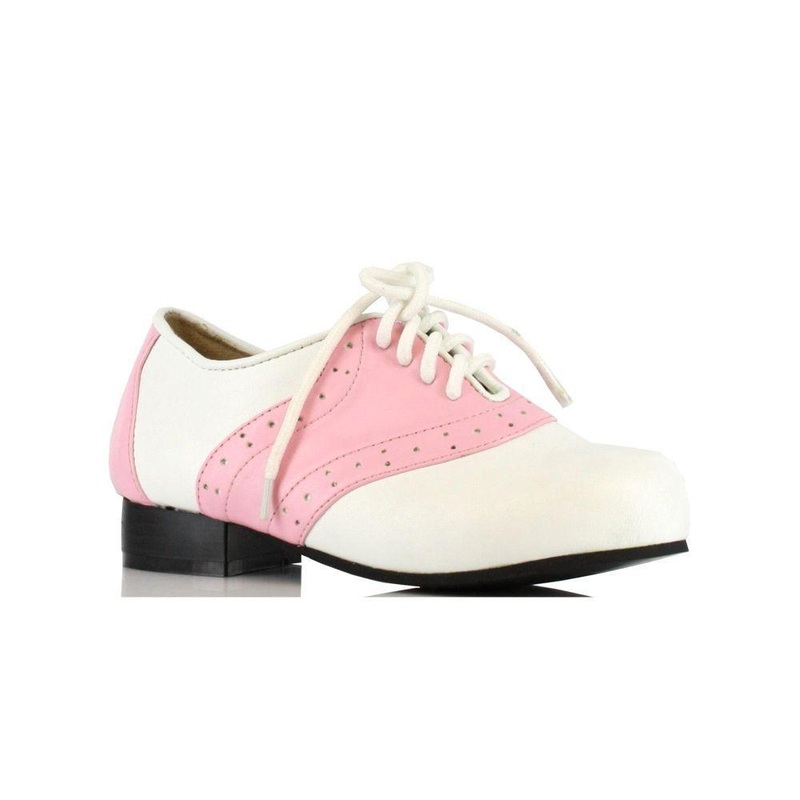 Pink & White Saddle Shoes for Kids Medium (US size 13-1)