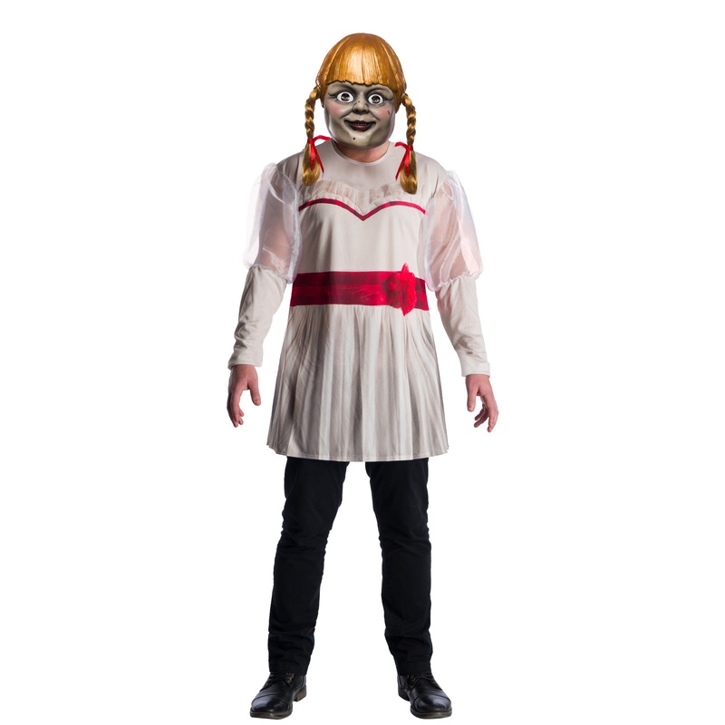 Annabelle Costume Top and Mask for Adults - Annabelle Medium