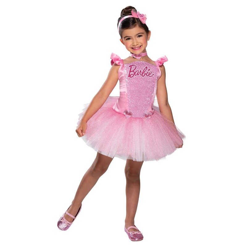 Barbie Ballerina Costume for Kids - Mattel Barbie Small (3-5 Yrs)