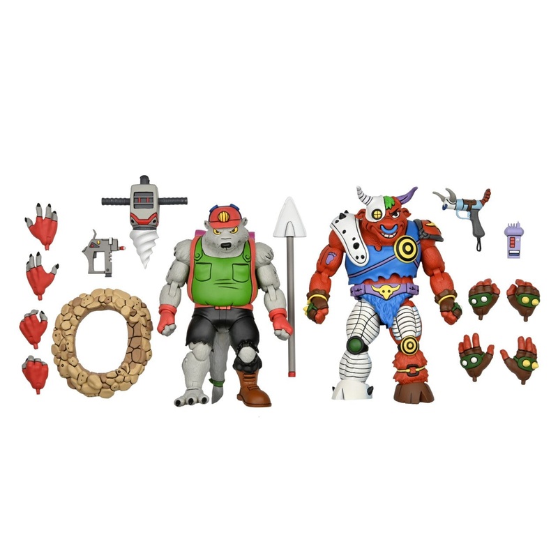 Dirtbag and Groundchuck 2-pack - 7" Scale Action Figures - Teenage Mutant Ninja Turtles (Cartoon) - NECA Collectibles