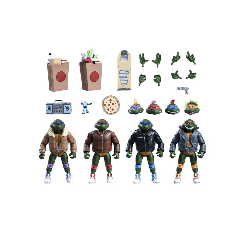 Punk Turtles 4 Pack - 7" Scale Action Figures - TMNT (Cartoon) - NECA Collectibles