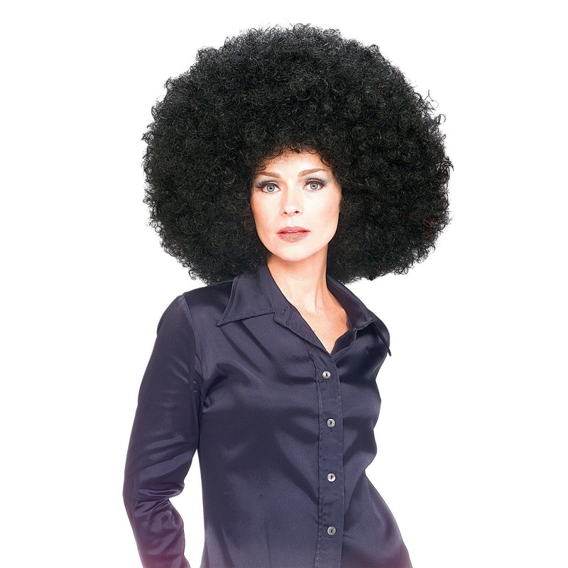 Super Afro Black Wig for Adults
