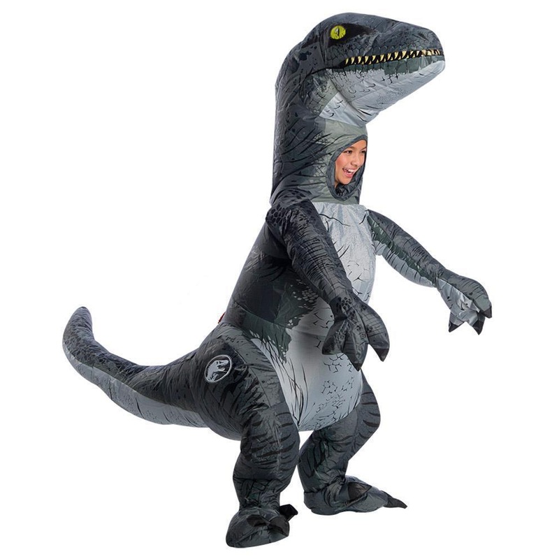 Velociraptor 'Blue' Inflatable Costume with sound for Kids - Jurassic World Standard (5-7 Yrs)
