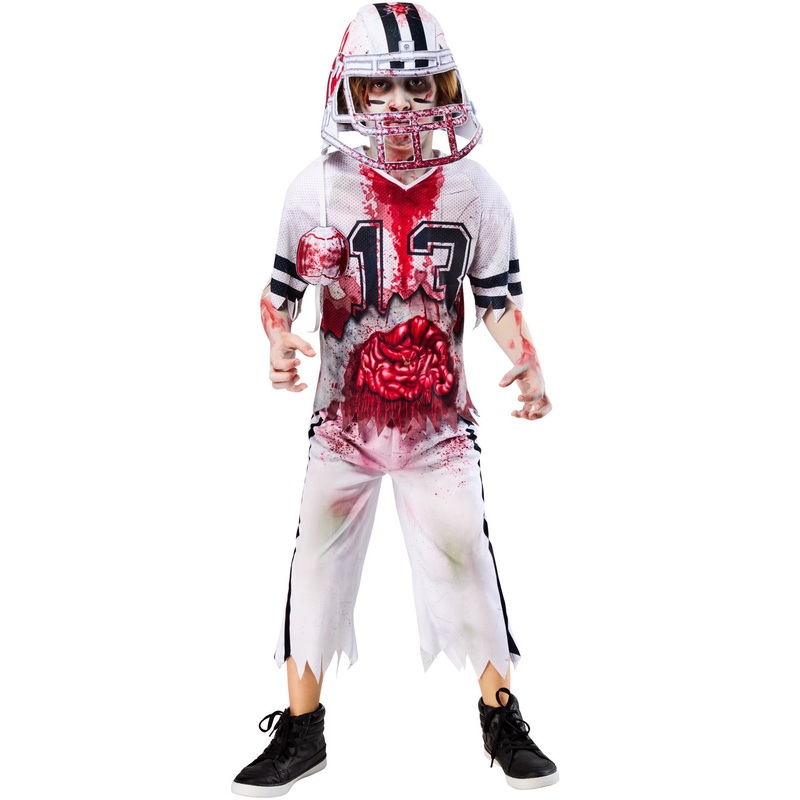 Zombie American Football Player Costume for Kids Small (7-8 Yrs)