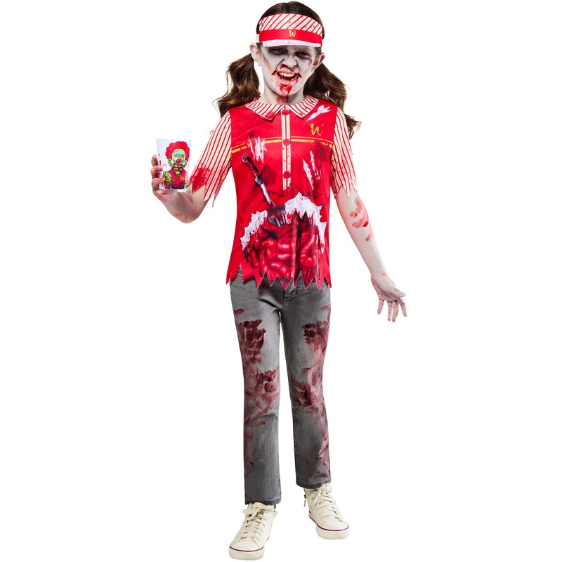 Zombie Burger Worker Costume for Kids Extra Small (5-6 Yrs)